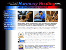 Tablet Screenshot of harmonyheating.com